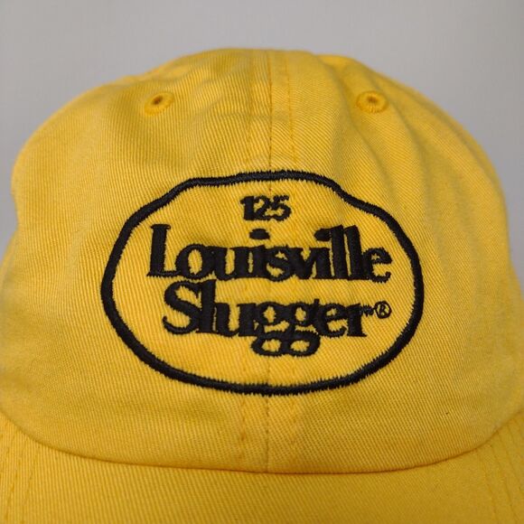 Louisville Slugger 125 Mens Strapback Hat Yellow Adjustable Embroidered Logo - Picture 4 of 11